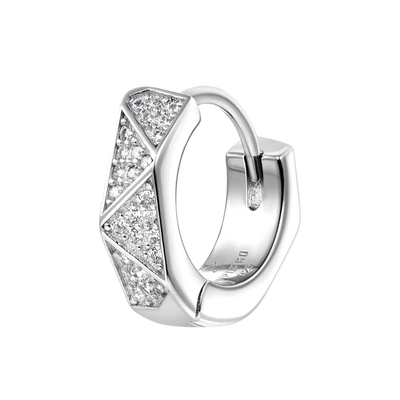 Single Pyramid Hoop Earring