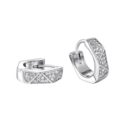 Single Pyramid Hoop Earring