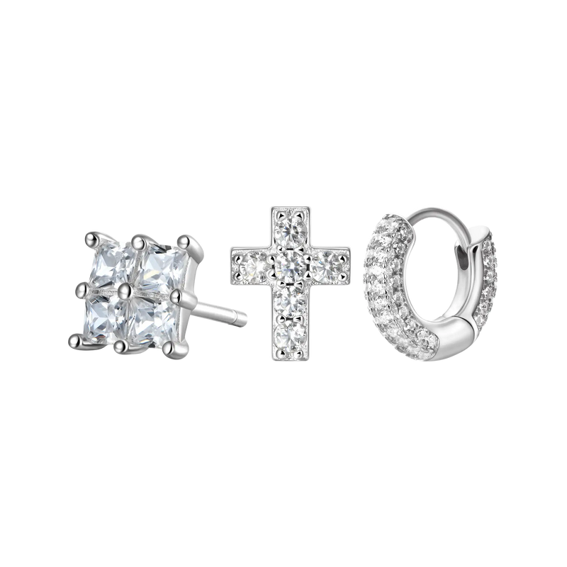 Earring Set For 3 Holes - APORRO
