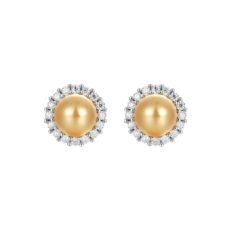 Moissanite Yellow Pearl Stud Earrings-Unique and Elegant Earrings - APORRO