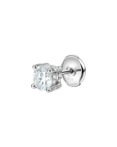 Moissanite Round Cut Stud Earring