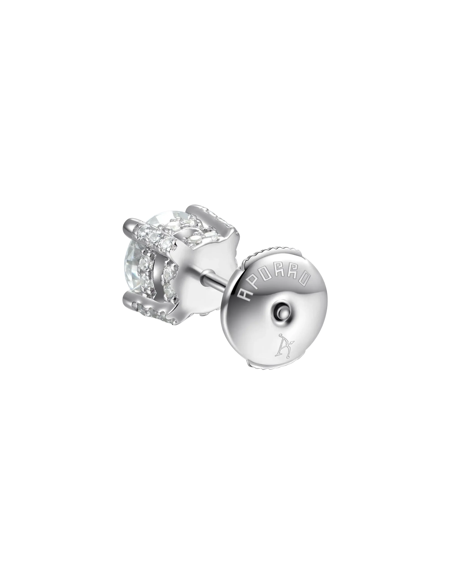Moissanite Round Cut Stud Earring