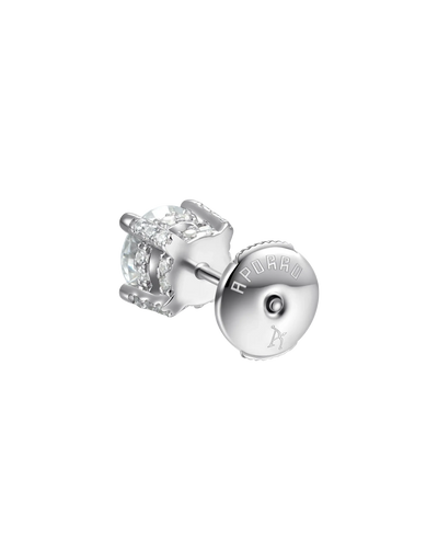 Moissanite Round Cut Stud Earring