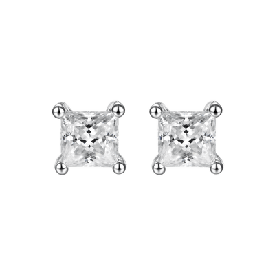 Moissanite S925 Princess Cut Stud Earring