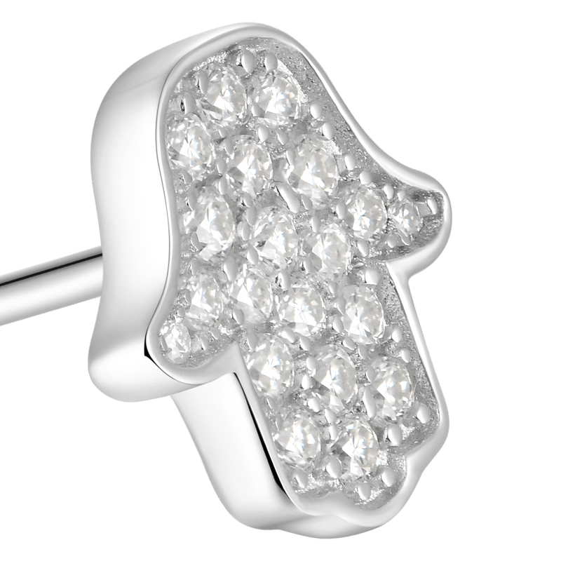 Moissanite Solitaire Hoop Earrings – Men & Women’s white gold stud earrings - APORRO