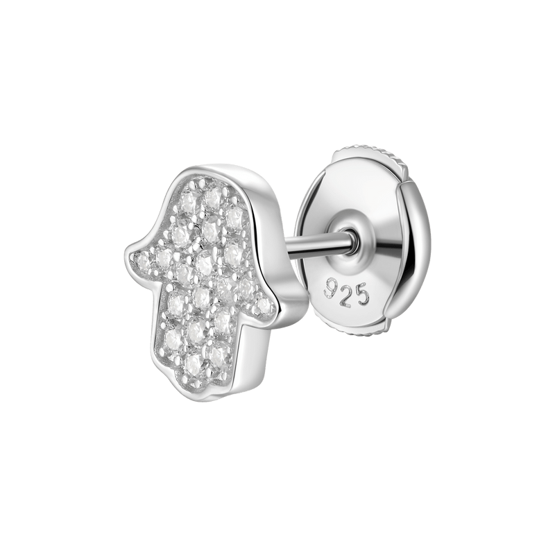 Moissanite Solitaire Hoop Earrings – Men & Women’s white gold stud earrings - APORRO