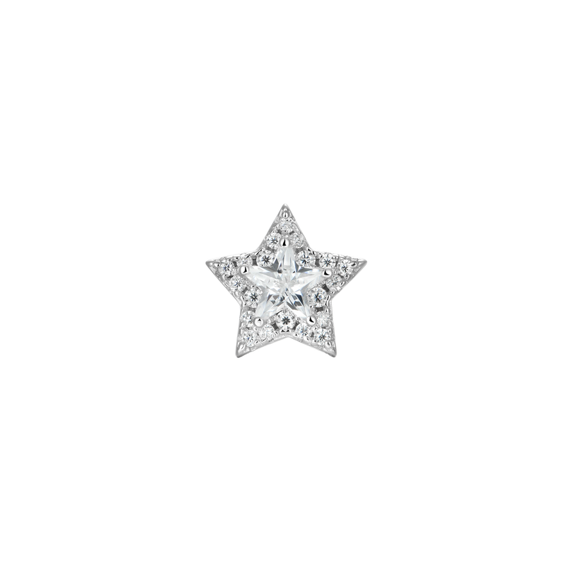 Moissanite Double Layered Star Stud Earrings for Men & Women - APORRO
