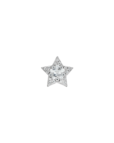 Moissanite Halo Star Stud Earrings - Pair