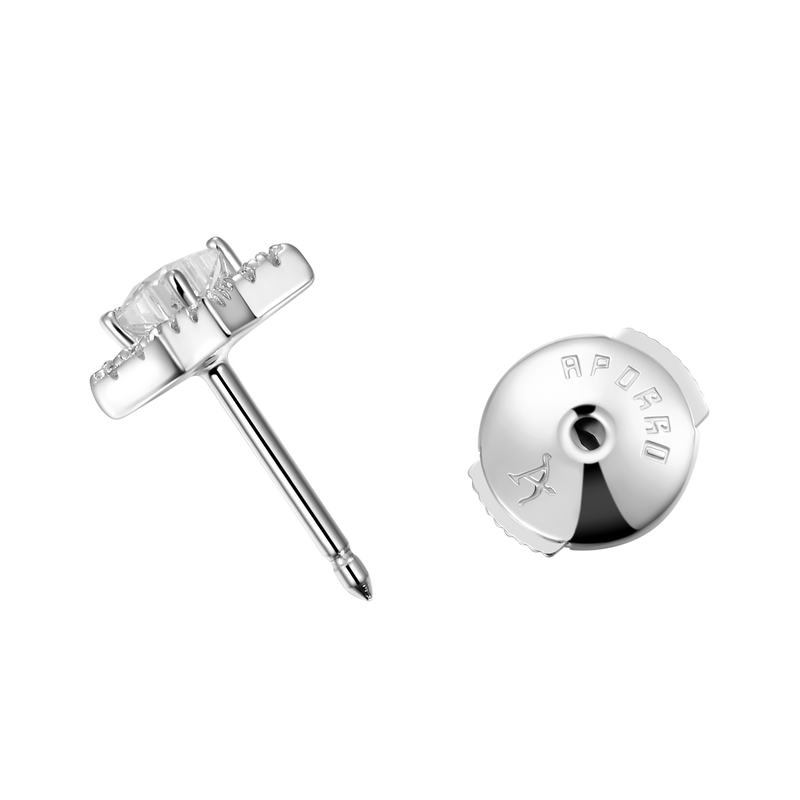 Moissanite Double Layered Star Stud Earrings for Men & Women - APORRO