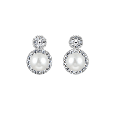 Barbed Wire Pearl Hoop Earring - Single