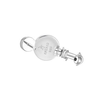 Barbed Wire Pearl Hoop Earring - Single