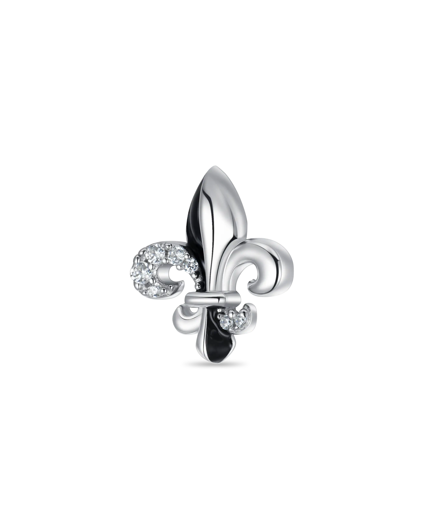 S925 Fleur de lis Stud Earring