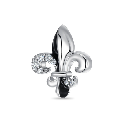 S925 Fleur de lis Stud Earring