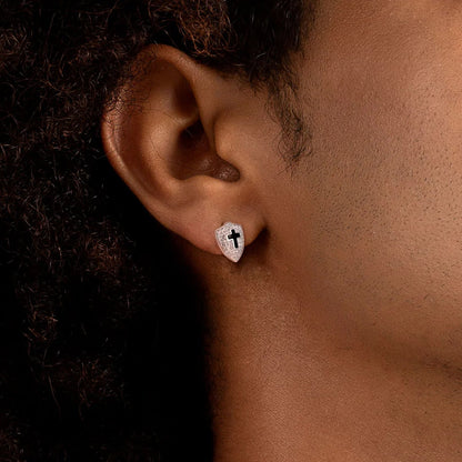 Knight Shield Stud Earring-Single