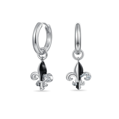 Fleur de lis Dangly Earrings - Pair