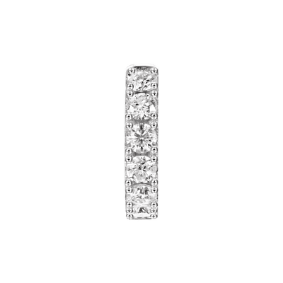 Moissanite Single Row Hoop Earring - Single