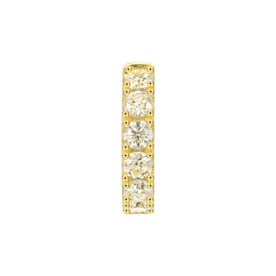 Moissanite Single Row Hoop Earring - Single