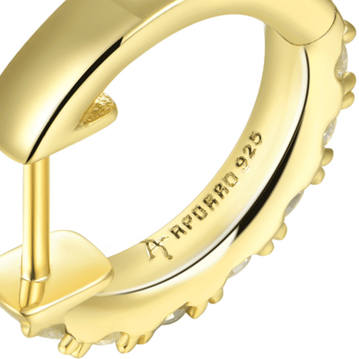 Single Moissanite Single Row Hoop Earring
