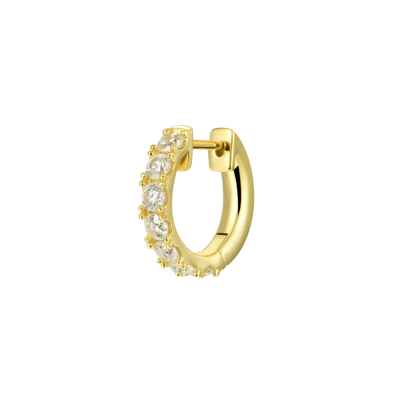 Moissanite Single Row Hoop Earring - Single