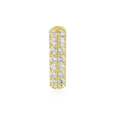 S925 Double Row Hoop Earring