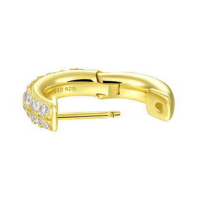 S925 Double Row Hoop Earring