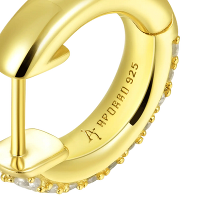 S925 Double Row Hoop Earring