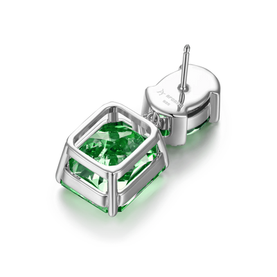 Crushed Ice Emerald Cut Drop Earring - Single