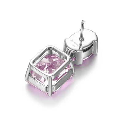 Crushed Ice Emerald Cut Drop Earring - Single