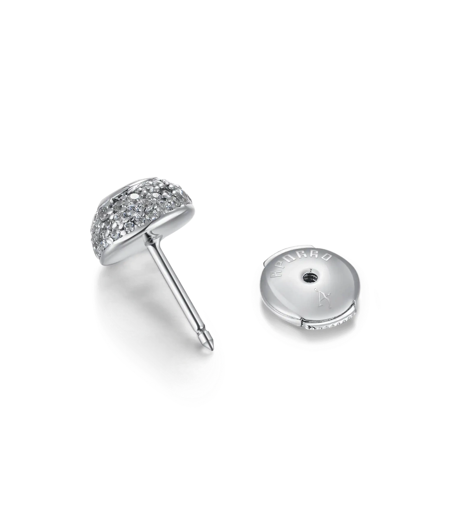 S925 Crushed Ice Oval Cut Stud Earring - Fancy Light Pink