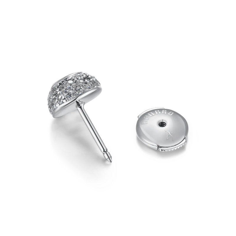 Crushed Ice Oval Cut Stud Earring - APORRO