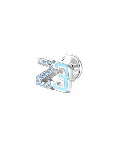 S925 Number 23 Stud Earring