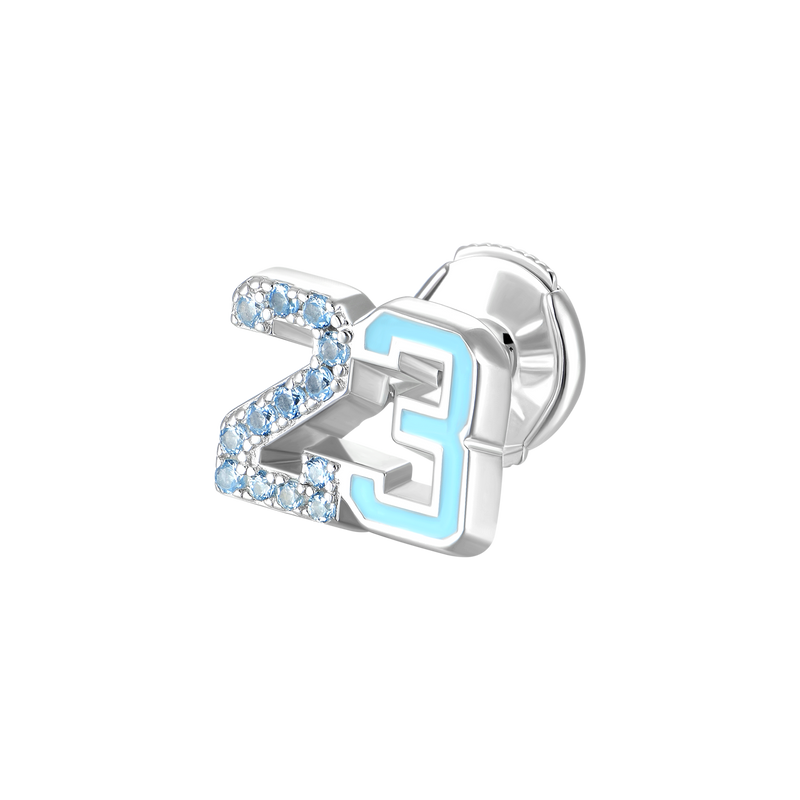 Number 23 Stud Earring - Single - APORRO