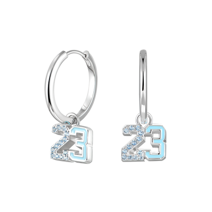 Number 23 Dangly Earring-Single