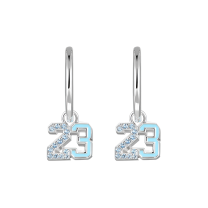 Number 23 Dangly Earring-Single