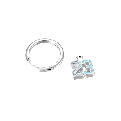 Number 23 Dangly Earring-Single