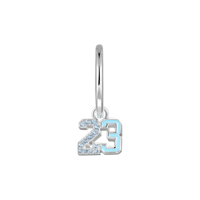 Number 23 Dangly Earring-Single