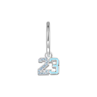 Number 23 Dangly Earring-Single