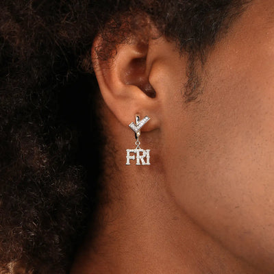 Moissanite S925 MON/FRI Dangly Earring
