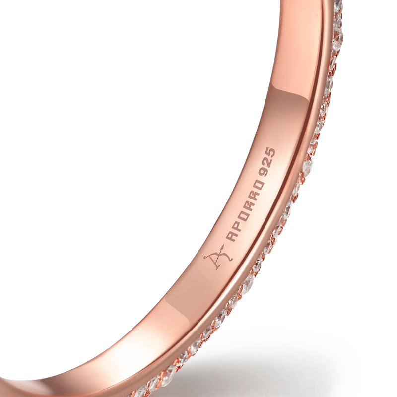 Large Paved Hoop Earring-Single - APORRO