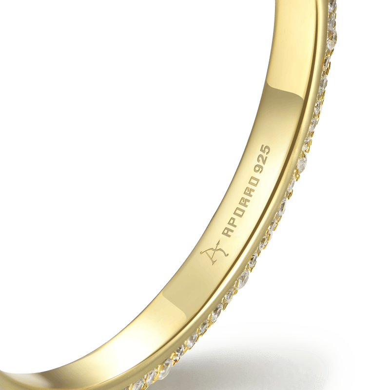 Large Paved Hoop Earring-Single - APORRO