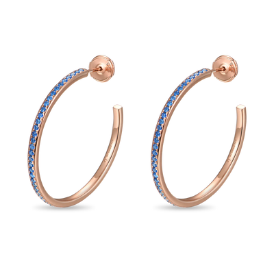 Color Gradient One Row Hoop Earring - Single