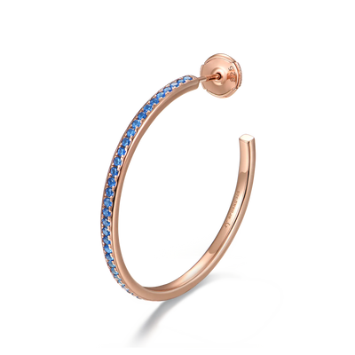 Color Gradient One Row Hoop Earring - Single