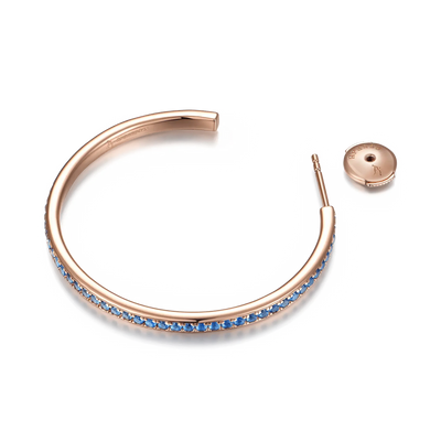 Color Gradient One Row Hoop Earring - Single