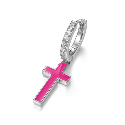 S925 Arcenciel Cross Dangly Earrings - Pair