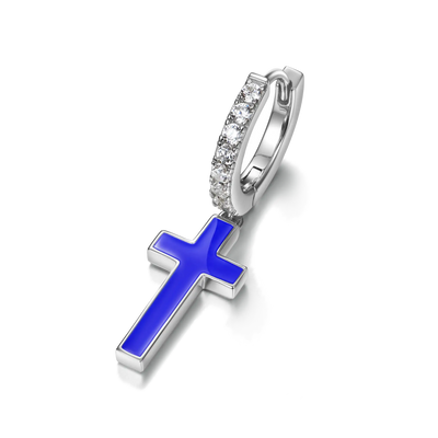 S925 Arcenciel Cross Dangly Earrings - Pair