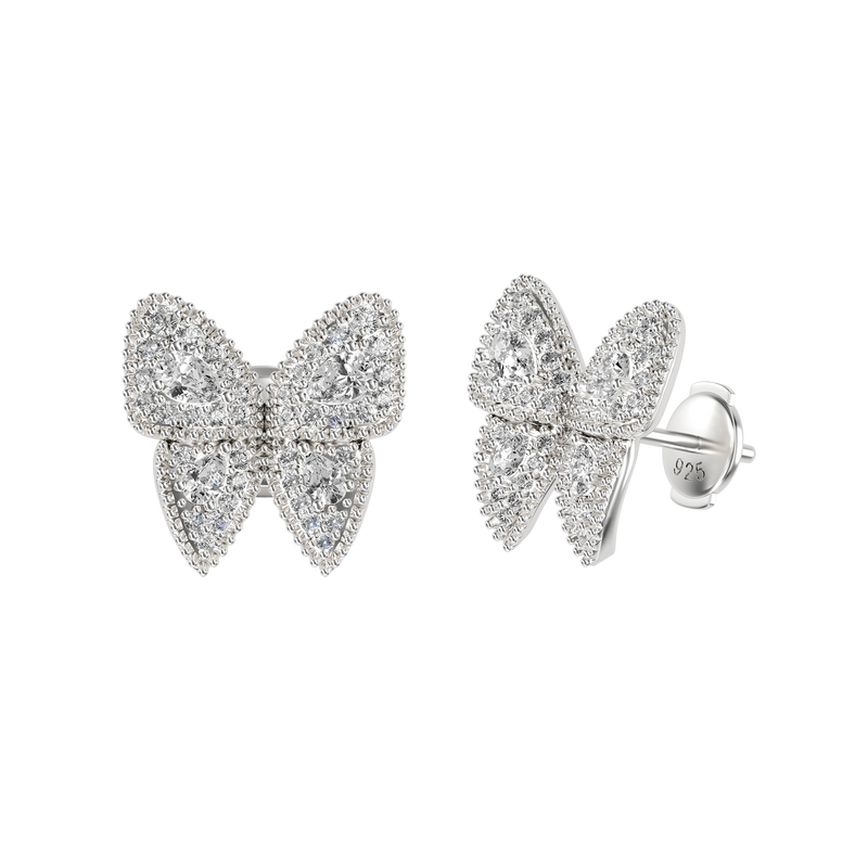 Vivid Clustered Butterfly Stud Earring - APORRO