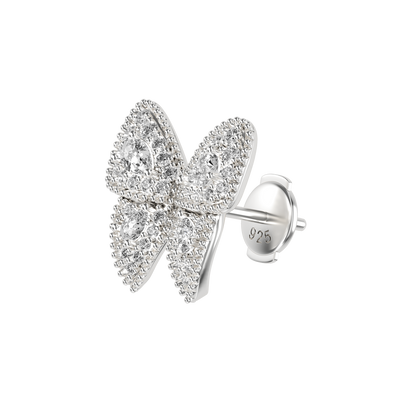 Youth S925 Vivid Clustered Butterfly Stud Earring