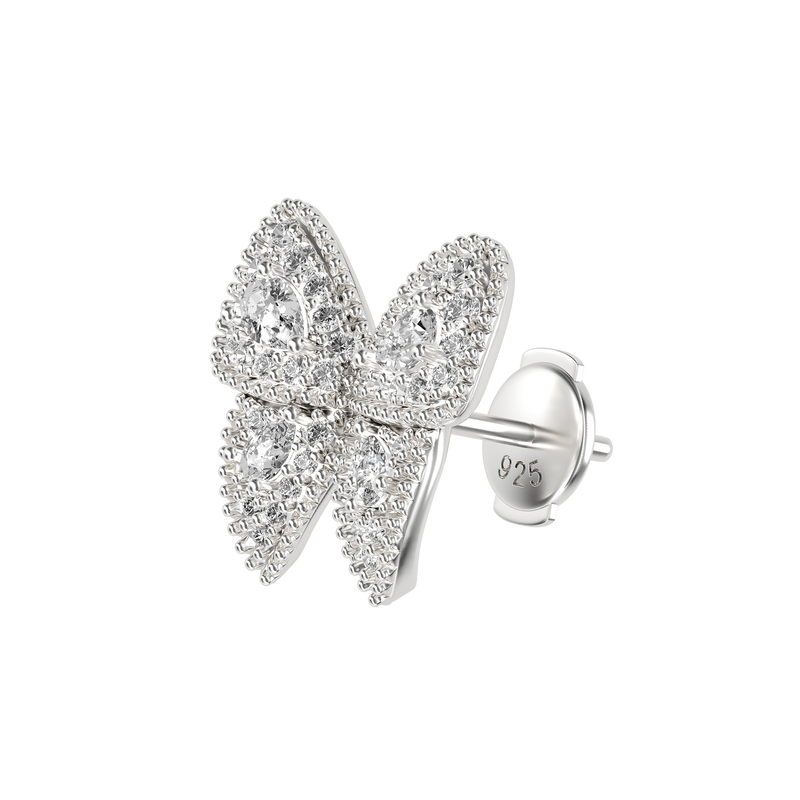 Vivid Clustered Butterfly Stud Earring - Single - APORRO