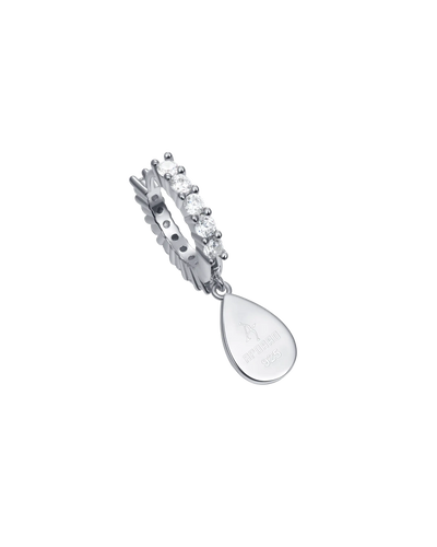 S925 Teardrop Baguette Mix Halo Dangly Earrings - Pair