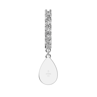 Baguette Mix Halo Dangly Earring - Single